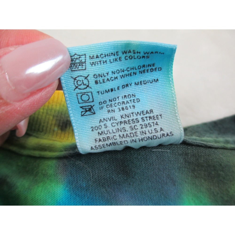 VINTAGE‎ Jimi Hendrix Shirt Mens Extra Large Blue Tie Dye Single Stitch Music* - Picture 13 of 13